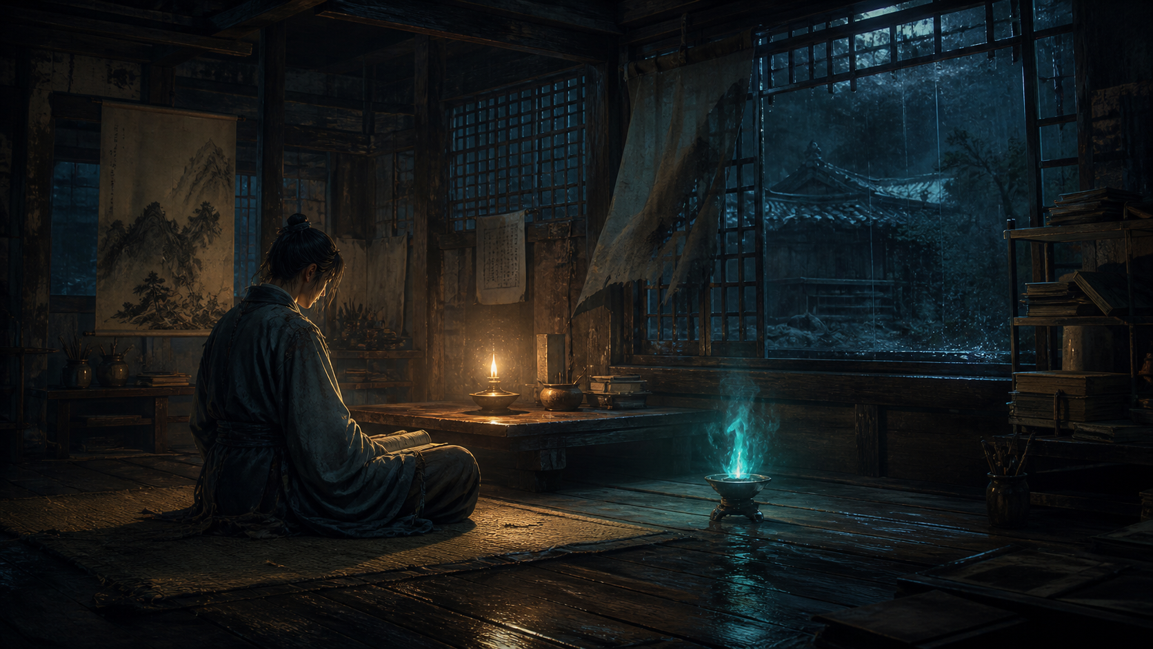 修仙物语雨夜旧屋概念宣传图